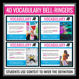 Vocabulary Bell Ringers - Standardized Test Prep Weekly Practice Slides Activity