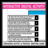 Active and Passive Voice Activity - Interactive Sorting Digital Grammar Game