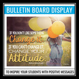 Back to School Posters - Positive Quotes Bulletin Board Classroom Display Decor