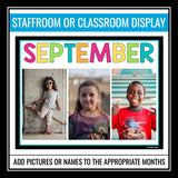 Birthday Board Bulletin Display - Classroom Decor Staff or Student Birthdays