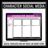 Character Analysis Digital Assignments Social Media Characterization Activities