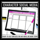 Character Analysis Assignments - Social Media Characterization Activities