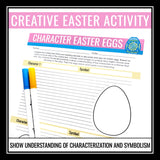 Easter Assignment for Any Novel or Short Story - Character Easter Egg Decorating