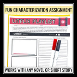 Character Analysis Assignment For Any Novel or Short Story - Movie Playlist