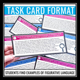 Figurative Language Bell Ringers and Task Cards - Literary Devices Activities