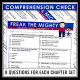 Freak the Mighty Quizzes - Multiple Choice and Quote Chapter Reading Quizzes