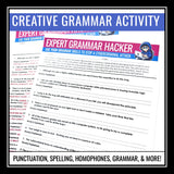 Grammar Worksheet Assignment - Editing Grammar and Punctuation - Technology