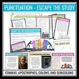 Grammar Escape Room Activity Bundle - 4 Classroom Grammar Breakout Games