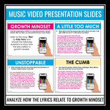 Growth Mindset Assignments - Analyzing Growth Mindset in Music Song Lyrics