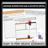 Halloween Nonfiction Assignments - Nightmares Activities and Creative Writing