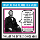 History Posters Classroom Bulletin Board Quotes Display and Writing Assignment