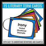 Story Elements and Literary Devices Review Flash Cards and Quiz