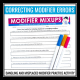 Misplaced Modifiers and Dangling Modifiers Grammar Presentation & Assignments