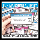 Idioms Activity - Understanding Idioms in Song Lyrics Music Matching Game