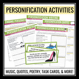 Personification Activities & Assignments Literary Devices & Figurative Language