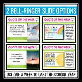 Quote of the Week Posters and Activity - Bulletin Board Display or Bell Ringer