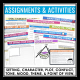 Story Elements - Assignments, Presentations, Activities, and Graphic Organizers