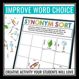 Synonym Word Choice Activity - Fun Vocabulary Puzzle Game