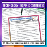 Figurative Language Assignments - Literary Devices Activities on Technology