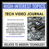 Video Writing Prompts - Video Clips and Journal Writing Topics on Technology