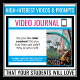 Video Journal Writing Prompts - Video Clip Opinion and Personal Writing Volume 3