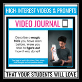 Video Journal Writing Prompts - Video Clip Opinion and Personal Writing Volume 4