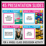 Discussion Activity - What If? Speaking Activity Prompt Cards and Assignments