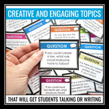 Writing Prompts or Discussion Prompts Cards - Journal or Opinion Writing Topics