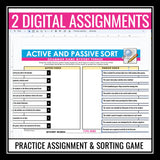 Active and Passive Voice - Digital Presentation, Grammar Assignment, and Posters