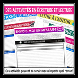 Activités et tâches créatives en lecture et écriture - French Reading Activities