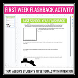 Back to School Activity Reflection & Goal Setting First Week Digital Assignment