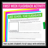 Back to School Activity - Reflection and Goal Setting First Week Assignment