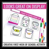 Back to School Activity - Bucket List Interactive Notebook First Days Assignment