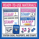 Back to School Stations Activity - Get to Know You, Goals, & Community Passport