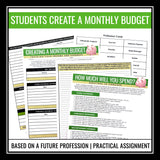 Budgeting Finances Presentation and Activity - Financial Literacy Life Skills