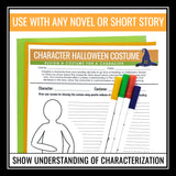 Halloween Character Analysis Assignment for Any Novel or Short Story - Costume