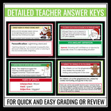 Christmas Digital Task Cards Grammar, Parts of Speech, Vocabulary, Fig. Language