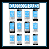 Class Rules Posters - Text Messages - Creative Back to School Bulletin Board