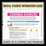 Credible Sources Media Literacy Online Research Slides & Activities - Digital