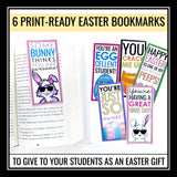 Easter Writing Prompts Activities and Student Gift Holiday Bookmarks