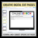 Exit Tickets for Any Subject - Digital Comprehension Exit Slips or Exit Passes