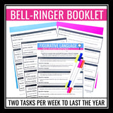 Figurative Language Bell Ringers and Task Cards - Literary Devices Practice