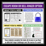 Figurative Language Digital Escape Room Bell Ringers Game - Haunted House