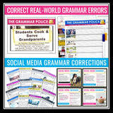 Grammar Activity Bundle - Activities, Assignments, Slides, Posters, Task Cards