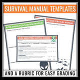 Halloween Writing Assignment - Alien Survival Manual Writing Halloween Activity