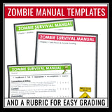 Halloween Writing Assignment - Zombie Survival Manual Halloween Writing Activity