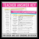 Homophones Practice Activity - Correct Errors in Famous Quotes Task Cards