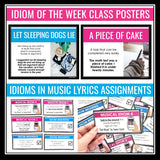 Idioms Activities, Assignments, Posters, Task Cards, and Awards Bundle - ELL ESL