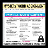 Parallel Structure Grammar Digital Lesson, Slides, Activities, and Assignments