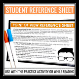 Point of View Lesson - Presentation, Handout, and Story Elements Assignment